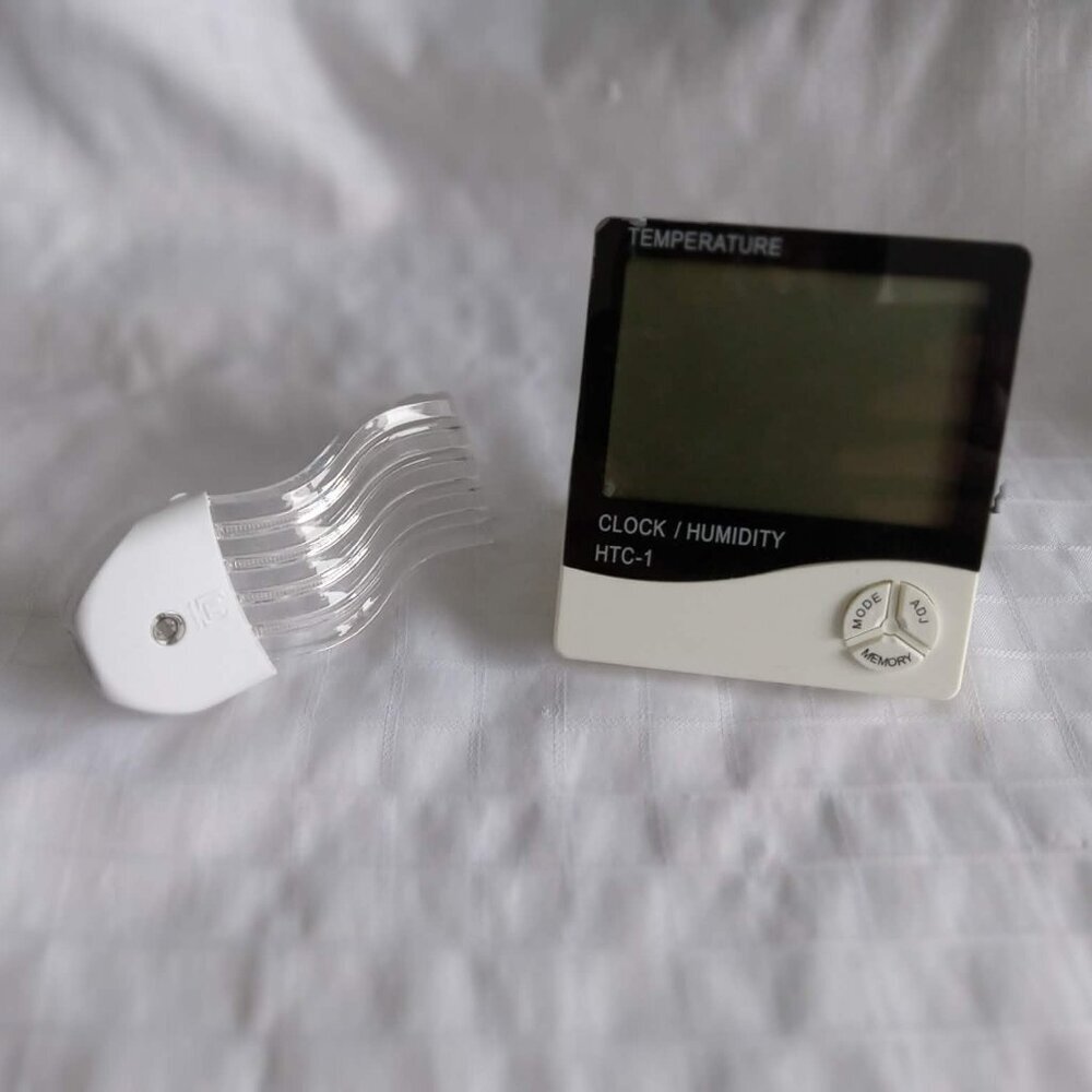 Digital LCD hygrometer indoor temperature & night light